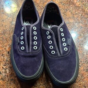 Vans Men's Slip-On Suede Sneakers in Dark Purple